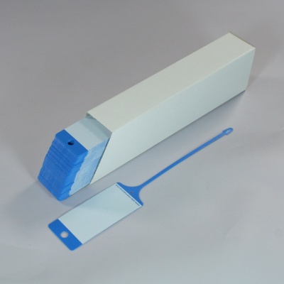 Sleutellabel PP met trekstrip Blauw 