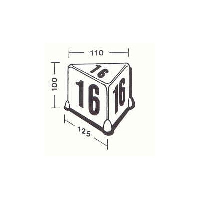 Magnetisch dakblok - genummerd - geel